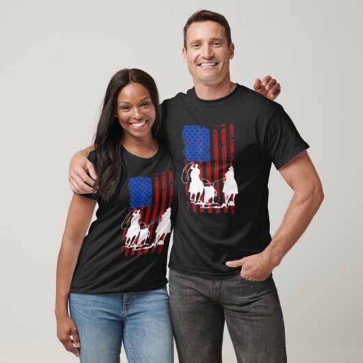 Amerikaans vlagteam dat op 4 juli in Patrio rondzw T-shirt (Unisex)