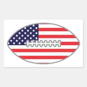 Amerikaans Vlagvoetbal Rechthoekige Sticker