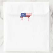 Amerikaans vlees Vlag BBQ Beef Proud Butcher Cuts Ronde Sticker (Tas)