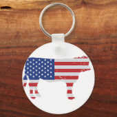 Amerikaans vlees Vlag BBQ Beef Proud Butcher Cuts Sleutelhanger (Voorkant)