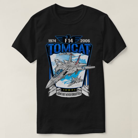 Amerikaans Vliegtuig F14 Tomcat gevechtsvliegtuig  T-shirt (Design voorkant)