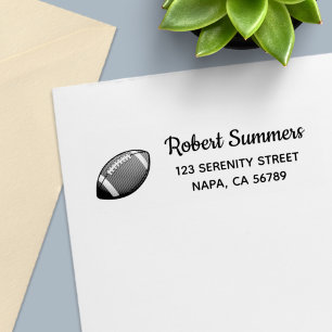 Amerikaans Voetbal Bal Adres Zelfinktende Stempel