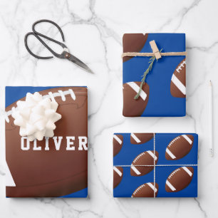 Amerikaans Voetbal Bal Patroon Kinderen  Inpakpapier Vel