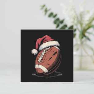 Amerikaans voetbal kerstman hoed sport Kerstmis Ke Feestdagenkaart