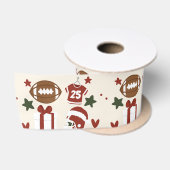 Amerikaans Voetbal Kerstmis Satijnen Lint (Spoel)