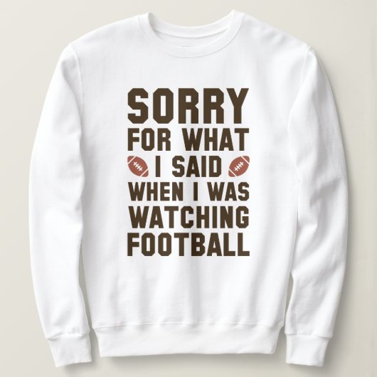 Amerikaans voetbal kijken trui (Design voorkant)