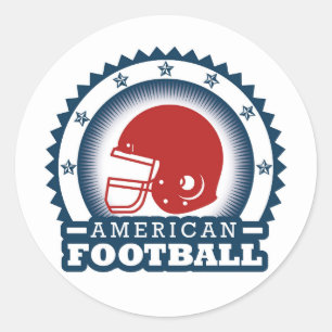 Amerikaans Voetbal Klassieke Ronde Sticker