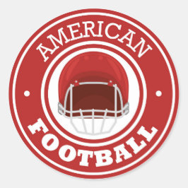 Amerikaans Voetbal Klassieke Ronde Sticker