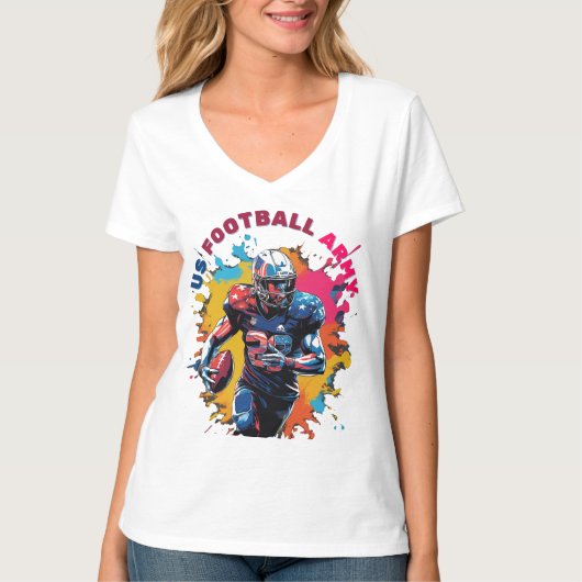 Amerikaans voetbal leger t-shirt (Voorkant)