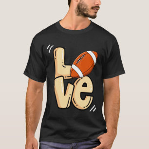 Amerikaans Voetbal Liefde Valentijnsdag Rugby Srts T-shirt