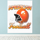Amerikaans voetbal logo canvas afdruk (Insitu (Houten vloer))