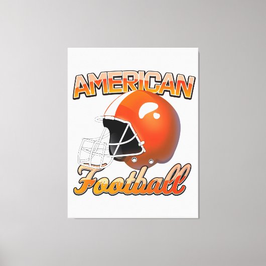 Amerikaans voetbal logo canvas afdruk (Voorkant)