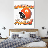 Amerikaans voetbal logo canvas afdruk (Insitu (Slaapkamer))
