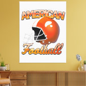 Amerikaans voetbal logo canvas afdruk (Insitu (Woonkamer))