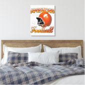 Amerikaans voetbal logo canvas afdruk (Insitu (Slaapkamer))