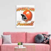 Amerikaans voetbal logo canvas afdruk (Insitu (Woonkamer))