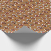 Amerikaans voetbal patroon cadeaupapier (Hoek)