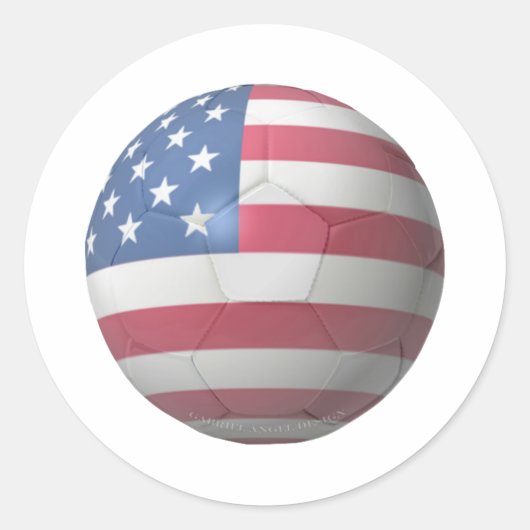 Amerikaans voetbal ronde sticker (Voorkant)