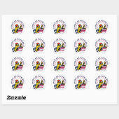 AMERIKAANS VOETBAL RONDE STICKER (Vel)