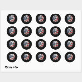Amerikaans Voetbal Ronde Sticker (Vel)