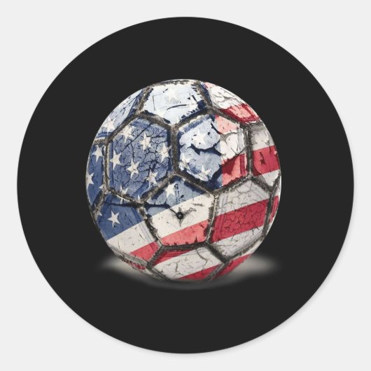 Amerikaans Voetbal Ronde Sticker (Voorkant)