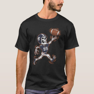 Amerikaans Voetbal Skelet Halloween Voetbal T-shirt