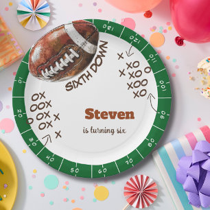 Amerikaans voetbal sport bal kids verjaardag papieren bordje