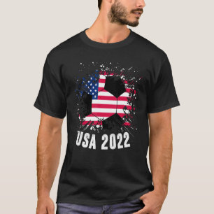 Amerikaans Voetbal van de vlag van de Verenigde St T-shirt