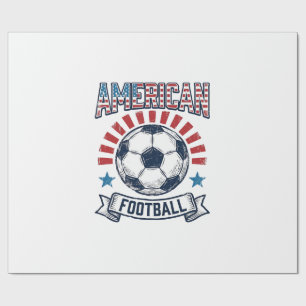 Amerikaans voetbal vintage voetbal shirt ontwerp cadeaupapier