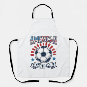 Amerikaans Voetbal Vintage Voetbal T-Shirt Ontwerp Schort