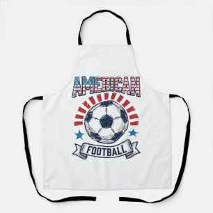 Amerikaans Voetbal Vintage Voetbal T-Shirt Ontwerp Schort