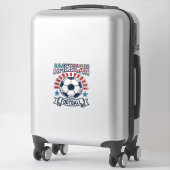 Amerikaans Voetbal Vintage Voetbal T-Shirt Ontwerp Sticker (Koffer)