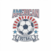 Amerikaans Voetbal Vintage Voetbal T-Shirt Ontwerp Sticker (Voorkant)