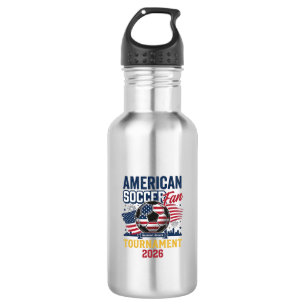 Amerikaans Voetbalfan Toernooi 2026 Vintage T-shir Waterfles