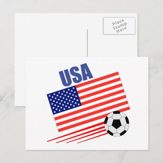 Amerikaans voetbalteam briefkaart (Voorkant / Achterkant)
