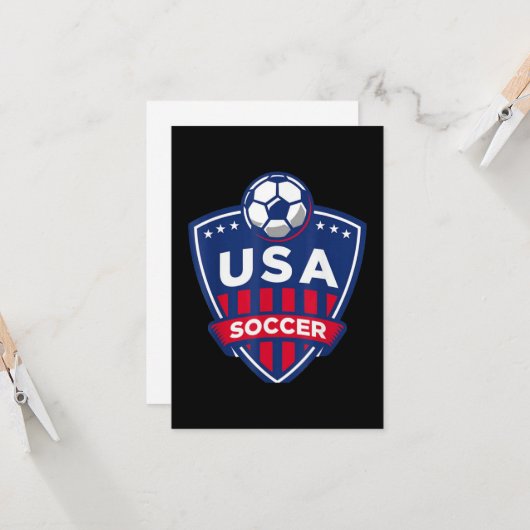 Amerikaans voetbalteam kaart (Voorkant / Achterkant in situ)