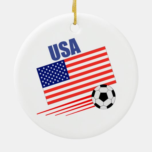 Amerikaans voetbalteam keramisch ornament (Achterkant)