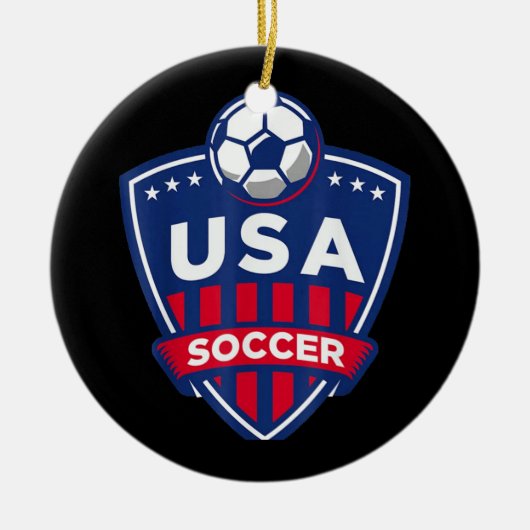 Amerikaans voetbalteam keramisch ornament (Voorkant)