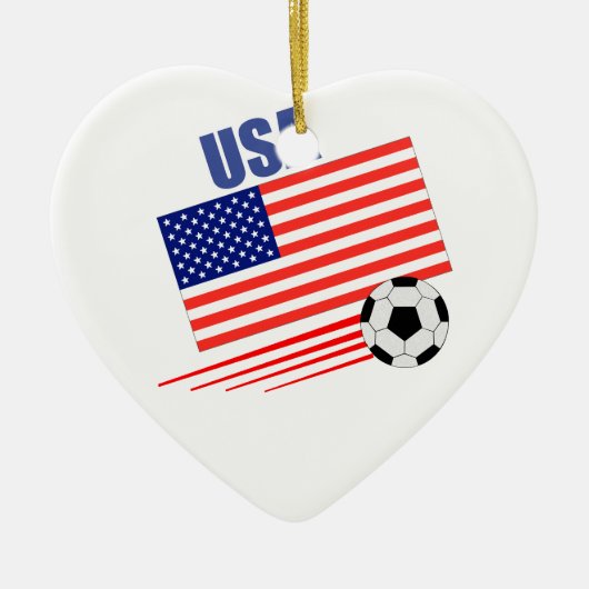 Amerikaans voetbalteam keramisch ornament (Voorkant)