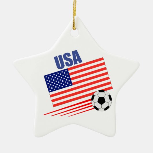 Amerikaans voetbalteam keramisch ornament (Voorkant)