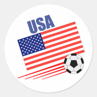Amerikaans voetbalteam ronde sticker