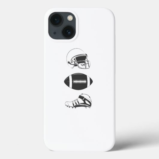 Amerikaans Voetbaluitrusting Silhouet | Helm Bal  Case-Mate iPhone Case (Achterkant)