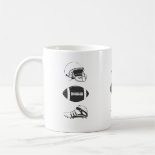 Amerikaans Voetbaluitrusting Silhouet   Helm Bal  Koffiemok