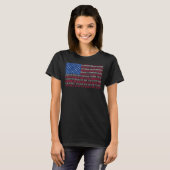 Amerikaans volkslied als vlag t-shirt (Voorkant volledig)