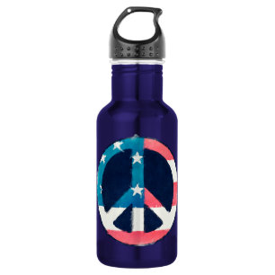 Amerikaans vredesteken grunge waterfles