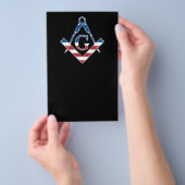 Amerikaans vrijmetselaarsymbool flyer (Hand)