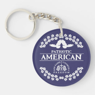 AMERIKAANS   VS 1776   GOD GEZIN LAND VRIJHEID SLEUTELHANGER