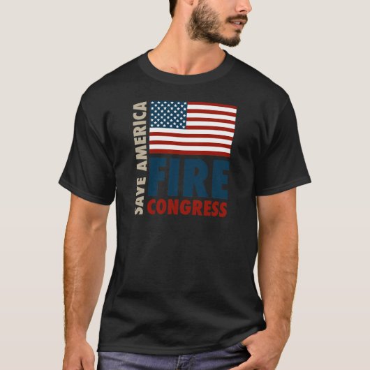 Amerikaans vuurcongres redden t-shirt (Voorkant)