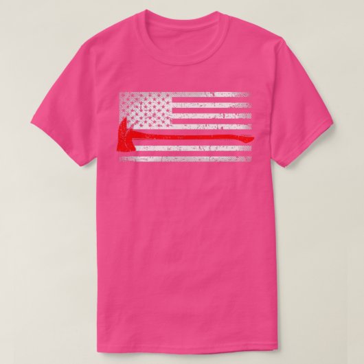 Amerikaans vuurvechtlantaarnschild voor brand t-shirt (Design voorkant)