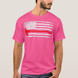 Amerikaans vuurvechtlantaarnschild voor brand t-shirt